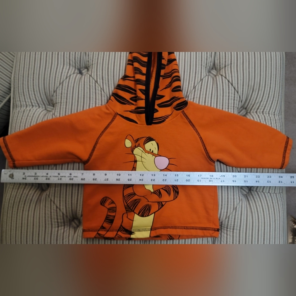 Disney Orange Tigger Hoodie With Ears 18M Vtg - Picture 5 of 7